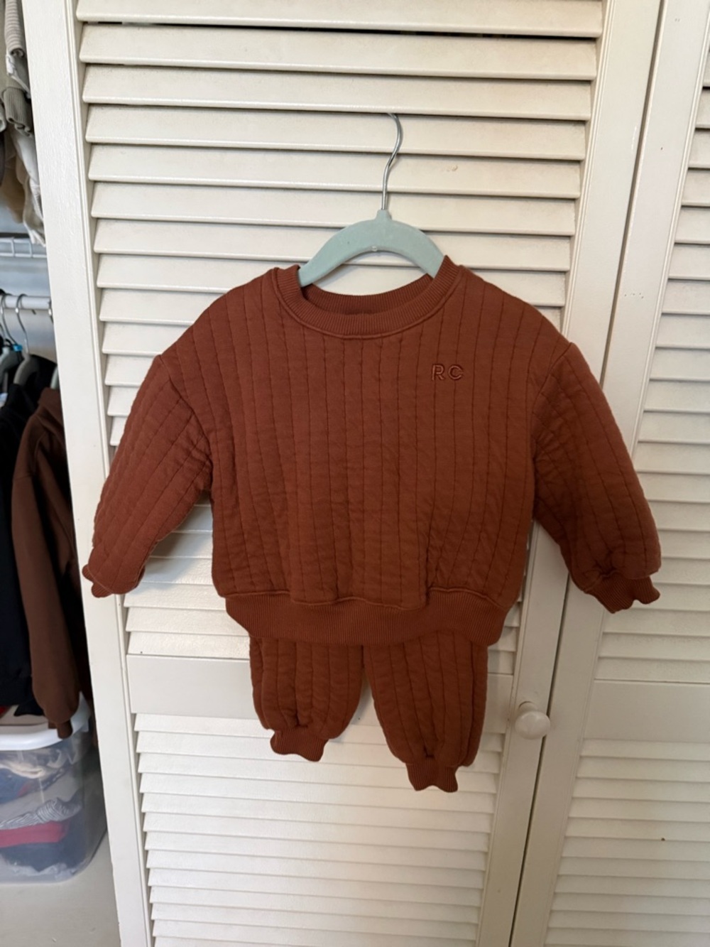 Rylee + Cru Rust Quilted Kids Matching Set